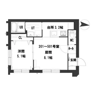 グランメールNJ.1【4階】の間取り