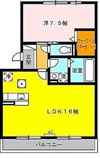 ニューリーブス桜竹【1階】の間取り