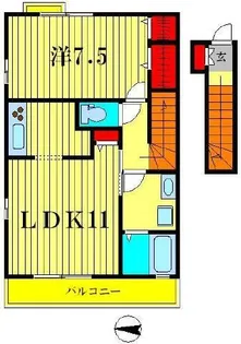 パルル B棟【2階】の間取り