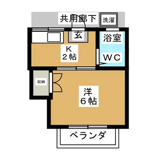 ハイツ大平【1階】の間取り