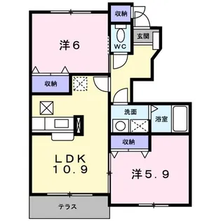 メゾン アンジュD棟【1階】の間取り