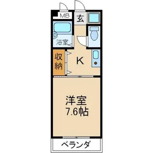 グランドハウス寝屋川【3階】の間取り
