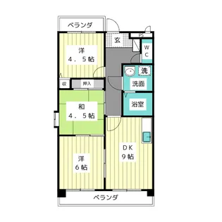 エスポワール香流【3階】の間取り