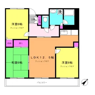 エステート青葉台【3階】の間取り