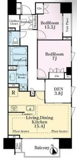 プラウド神楽坂【6階】の間取り