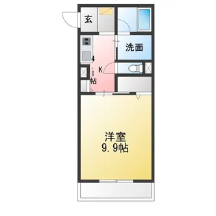 Mスクエア コート【1階】の間取り