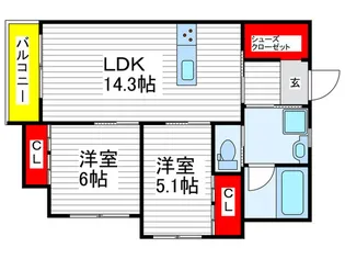 View新小平【2階】の間取り