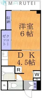 ホワイトハウス溝の口【6階】の間取り