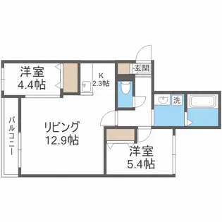 TS HILLS南平岸【3階】の間取り