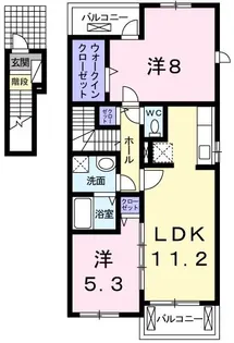 レジダンス E-II【2階】の間取り