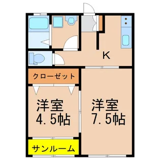 マロン【2階】の間取り