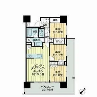 ルフォン入谷ザ・レジデンス【12階】の間取り