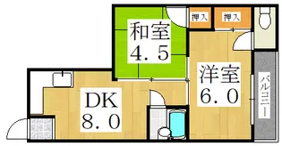 グランドムールMK【2階】の間取り