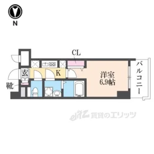 エス・キュート尼崎【6階】の間取り