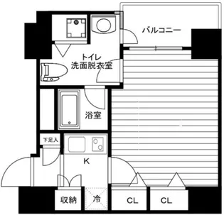 パレステュディオ日本橋東壱番館【8階】の間取り