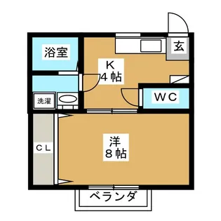 篠崎パークサイド2【1階】の間取り