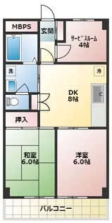 第二梅田コーポ【3階】の間取り