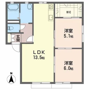 メゾン北野 A棟【1階】の間取り
