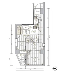 ミライズ錦糸町マーロ【2階】の間取り
