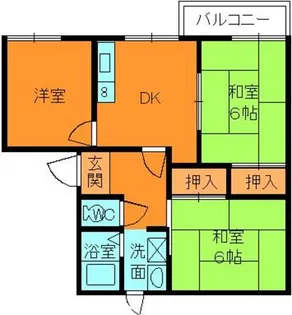 メゾンシェルブルー【1階】の間取り