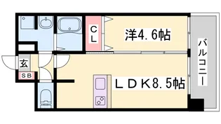 プレサンスKOBEアモーレ【10階】の間取り