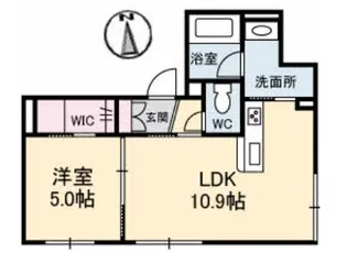 フルールK【1階】の間取り