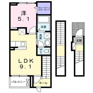 エスポワール城東【3階】の間取り