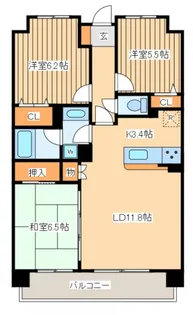 フェアロージュガーデンズ川崎【11階】の間取り