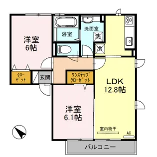 サニーヒルズ泉大津【2階】の間取り
