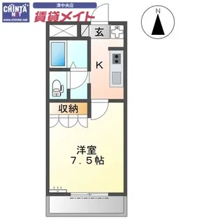 ギャルソニエール泉【1階】の間取り