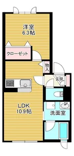 クレスト【1階】の間取り