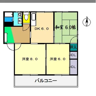 ハイツシャンテ【1階】の間取り