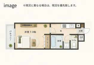 チエロマレ天美東【7階】の間取り