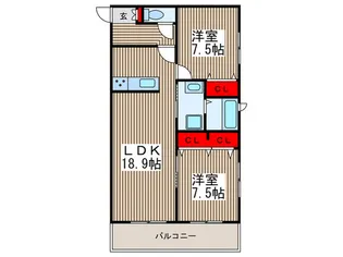 ベルネス【2階】の間取り