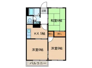 パークサイド梅村【2階】の間取り