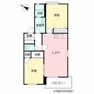 コートヴェール南片江I F棟【2階】の間取り