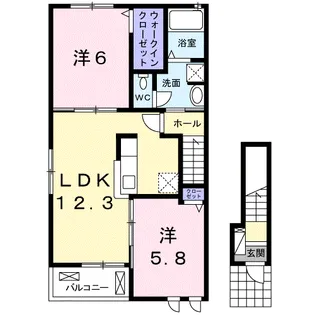 サンシャイン【2階】の間取り