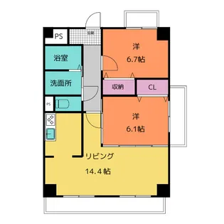 ランドシャフト山ノ木【8階】の間取り