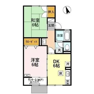 セジュール上小泉 A【1階】の間取り
