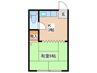 清水丘アパートB棟【2階】の間取り