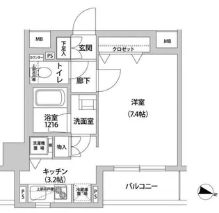 ドミール青柳【6階】の間取り