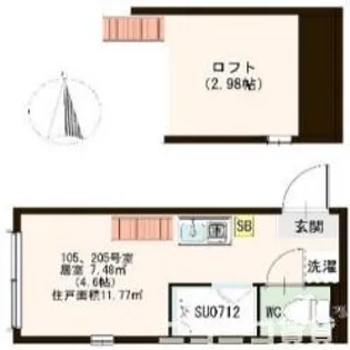 ハーモニーテラス幸町【2階】の間取り