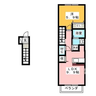 クレメントS.K【1階】の間取り