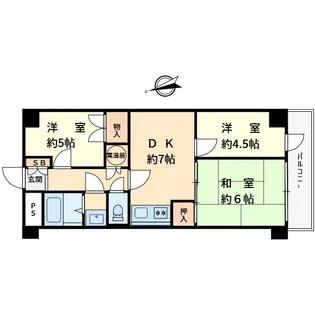ライオンズステーションプラザ大塚【6階】の間取り