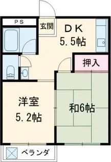 マンションシップB【1階】の間取り