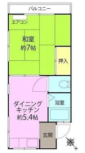 イエローハイツB棟【2階】の間取り