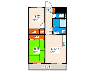 グリーンパーク橋本【2階】の間取り