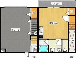 御領ガレージハウスの間取り