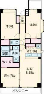 ハーベストヒルズ【6階】の間取り