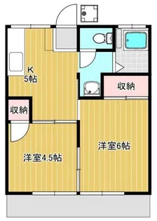 つばき荘【1階】の間取り